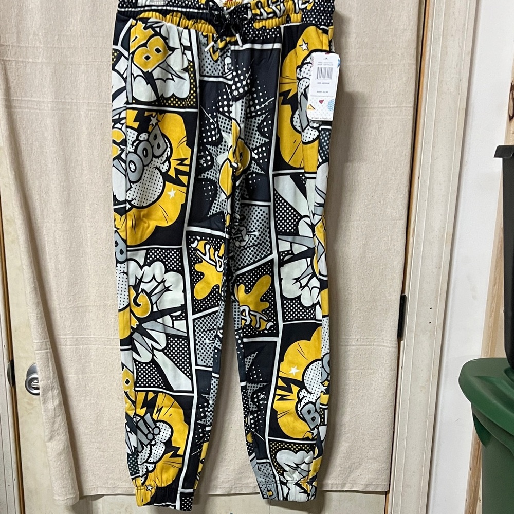 Drill clothing oh snap Graphic Print Jogger Pants in Black and Yellow